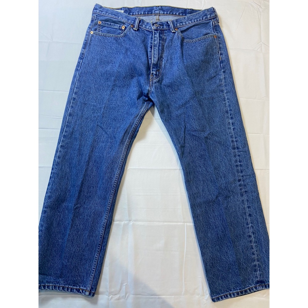 Levi's 505 Relaxed Fit Jeans Men's Size 38x29 Blue Denim Button Fly Casual